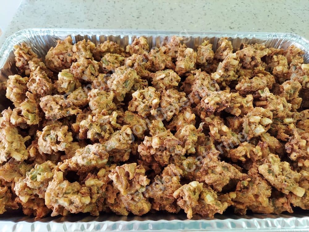 Onion Pakora, homestyle Indian catering